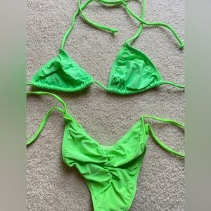 NEW Two piece neon green bikini Small #summer#pool#vacation